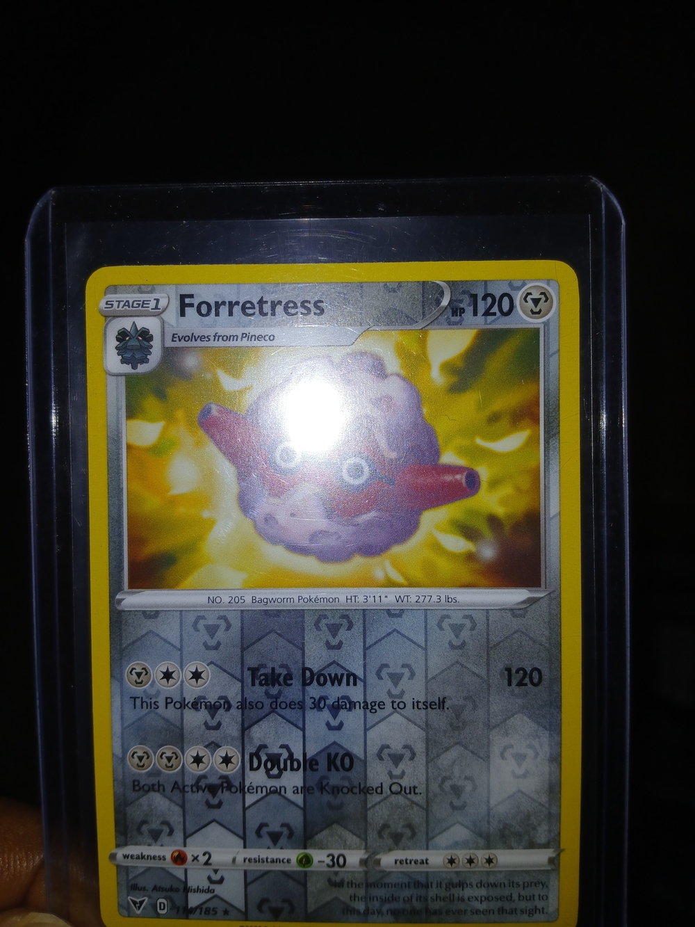 Forretress Pokémon Card — Yellow Frame